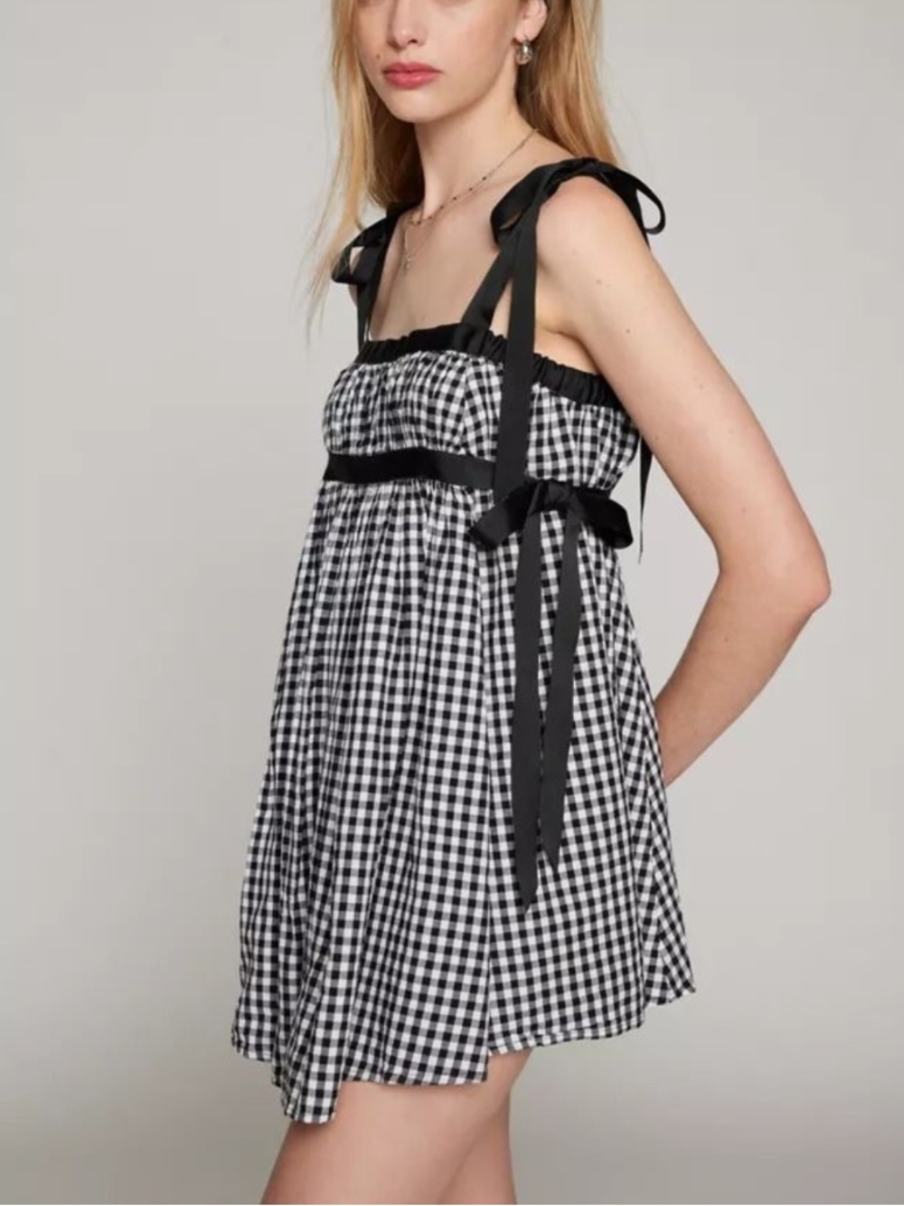 Urban Outfitters Kimchi Blue Georgie Gingham Babydoll Dress